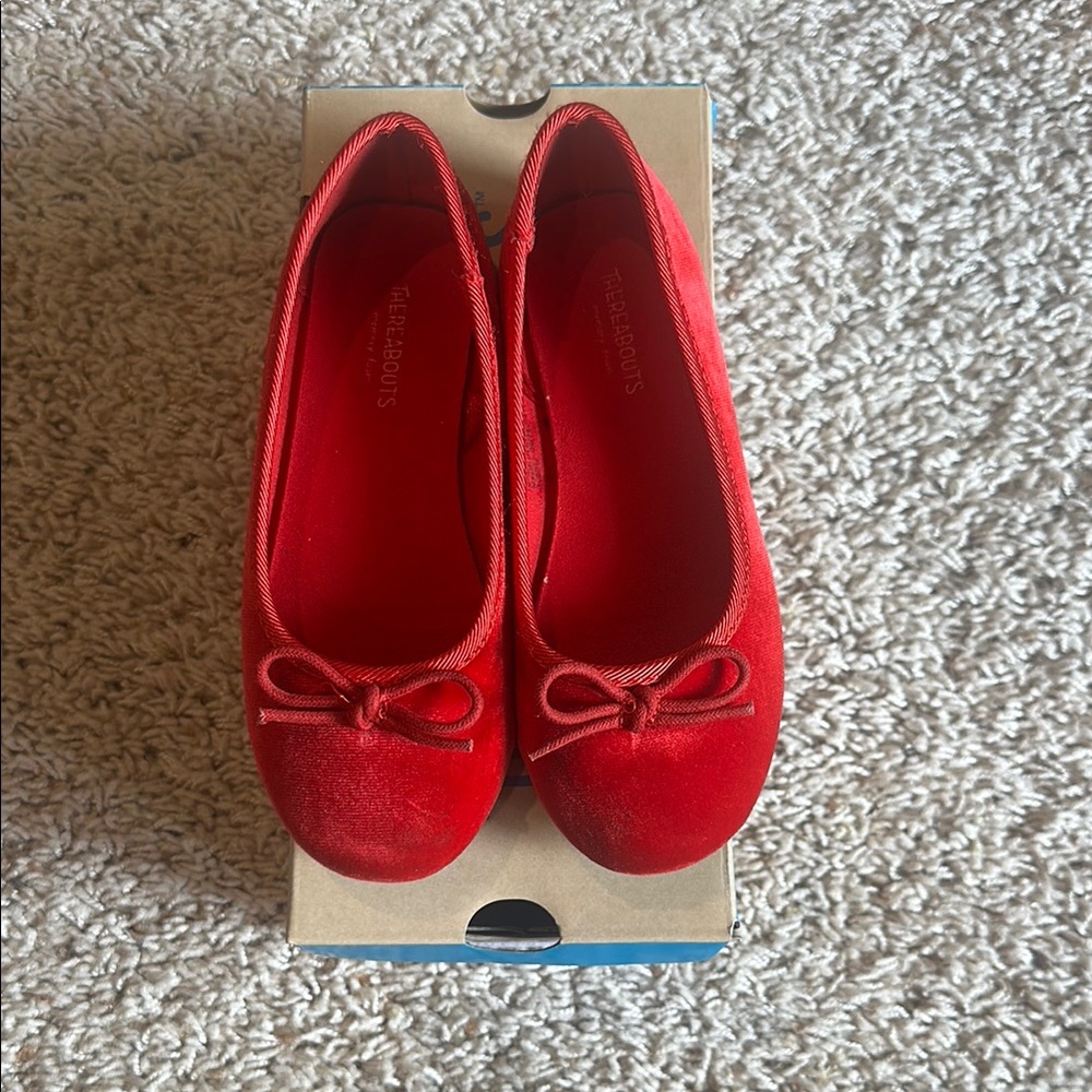 Thereabouts Lexi Red Ballet Flats - Size 12
